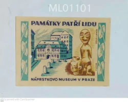 Czechoslovakia Monuments Belong to the People Prague Museum Matchbox Label - ML01101