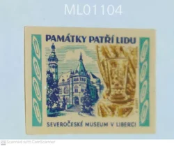 Czechoslovakia Monuments Belong to the People Prague Museum Matchbox Label - ML01104