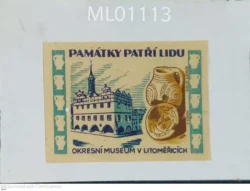 Czechoslovakia Monuments Belong to the People Prague Museum Matchbox Label - ML01113