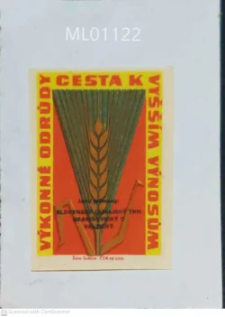 Czechoslovakia Higher Income Performing Variety Matchbox Label - ML01122
