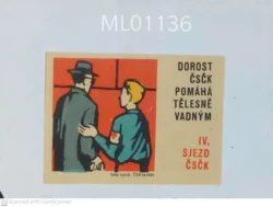 Czechoslovakia Help the Physically Disabled Matchbox Label - ML01136