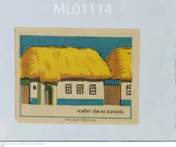 Czechoslovakia Clay House Matchbox Label - ML01114