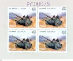 India 2006 62 Cavalry War Tank Soldiers UMM blk of 4 - PC00075