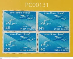 India 1954 Stamp Centenary blk of 4 UMM - PC00131