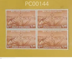 India 1955 Malaria Control blk of 4 UMM - PC00144