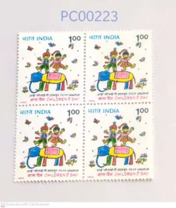 India 1993 Children's Day UMM Blk of 4 - PC00223
