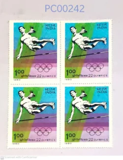 India 1980 Moscow Olympics High Jump UMM Blk of 4 - PC00242