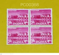 India 1955 Rare Earth Factory Kerala Blk of 4 UMM - PC00368