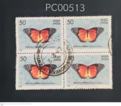 India 1981 Butterfly Cethosia Biblis Blk of 4 Used PC00513