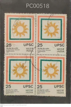 India 1977 UPSC Union Public Service Commission Blk of 4 Used PC00518