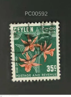 Ceylon Sri Lanka Star Orchids Used PC00592