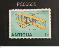 Antigua and Barbuda 75th Anniversary of the First Airplane Flight by The Wright Brothers Flyer 1 1903 PC00655