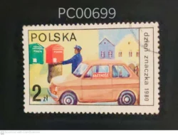 Polska Poland Vintage Car Postman Mode of Transport PC00699