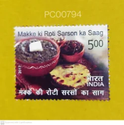 India 2017 Indian Cuisine Makke ki Rotti Sarson Ka Saag Mint PC00794