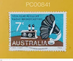 Australia 50th year of Regular Radio Broadcasting Used PC00841