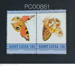 Saint Lucia Leading Artists Butterfly Se-tenant Mint PC00861