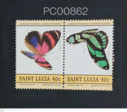 Saint Lucia Leading Artists Butterfly Se-tenant Mint PC00862
