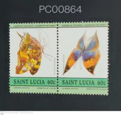 Saint Lucia Leading Artists Butterfly Se-tenant Mint PC00864