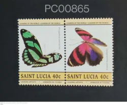 Saint Lucia Leading Artists Butterfly Se-tenant Mint PC00865