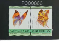 Saint Lucia Leading Artists Butterfly Se-tenant Mint PC00866
