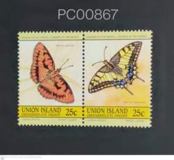 Saint Vincent and the Grenadines Union Island Leading Artists Butterfly Se-tenant Mint PC00867
