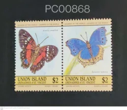 Saint Vincent and the Grenadines Union Island Leading Artists Butterfly Se-tenant Mint PC00868