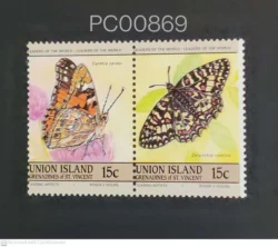 Saint Vincent and the Grenadines Union Island Leading Artists Butterfly Se-tenant Mint PC00869