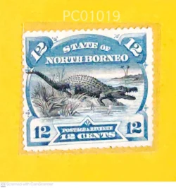 North Borneo (Now Malaysia) Crocodile 12 Cents UMM PC01019