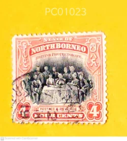 North Borneo (Now Malaysia) Meeting British Protectorate Four Cents Used PC01023
