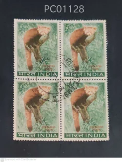 India 1963 Indian Wild Animals Himalayan Panda Blk of 4 Used PC01128