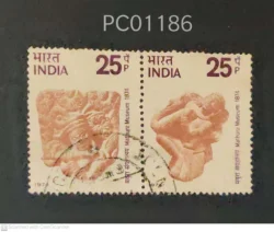 India 1974 Mathura Museum Sculptures Se-tenant Used PC01186