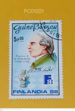 Guinea Bissau Finlandia 88 Stamp Exhibition Chess Fracois A D Philidor Used PC01221