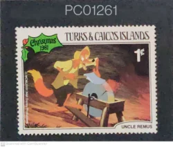Turks & Caicos Islands Uncle Remus Christmas 1981 Disney Cartoons UMM PC01261