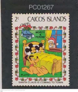 Caicos Islands Santa Claus is coming to Town Morty and Ferdie Mickey Mouse Disney Cartoons UMM PC01267