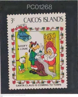 Caicos Islands Santa Claus is Coming to Town Goofy and Louie Mickey Mouse Disney Cartoons UMM PC01268