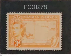 Cayman Islands King Country Map Mounted Mint PC01278