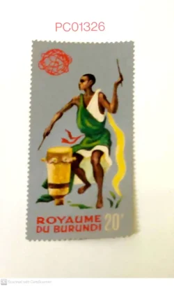 Kingdom of Burundi Tribes Musical Instruments Dance Culture and Tradition Unmounted Mint PC01326