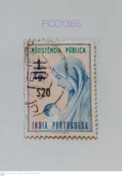 Portuguese India Pre-Independence Mother with Child Welfare Stamp Used PC01385