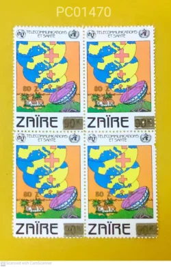 Zaire (Now Congo) Blk of 4 Telecommunication Unmounted Mint PC01470