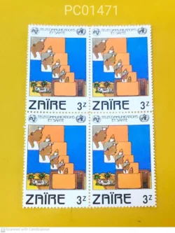 Zaire (Now Congo) Blk of 4 Telecommunication Unmounted Mint PC01471