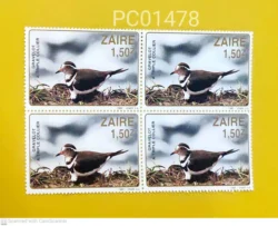 Zaire (Now Congo) 1982 Birds Gravelot a Triple Collier Blk of 4 Unmounted Mint PC01478