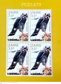 Zaire (Now Congo) 1982 Birds Buse Unibande Blk of 4 Unmounted Mint PC01479