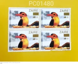 Zaire (Now Congo) 1980 Birds Martin Pecheur Pygmee Blk of 4 Unmounted Mint PC01480