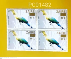 Zaire (Now Congo) 1982 Birds Touraco Vert Blk of 4 Unmounted Mint PC01482