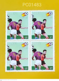 Zaire (Now Congo) Espana 82 Football Blk of 4 Unmounted Mint PC01483