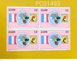 Zaire (Now Congo) 1982 Conference of Chiefs of State France and Africa Blk of 4 Unmounted Mint PC01493