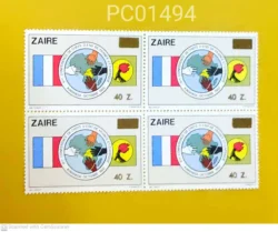 Zaire (Now Congo) 1982 Conference of Chiefs of State France and Africa Blk of 4 Unmounted Mint PC01494
