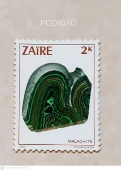 Zaire (Now Congo) Malachite Granite Geology Research Unmounted Mint PC01640