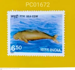 India 1991 Water Mammal Sea Cow Unmounted Mint PC01672