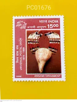 India 1999 UPU Angami Ornament Culture Jewellary Unmounted Mint PC01676